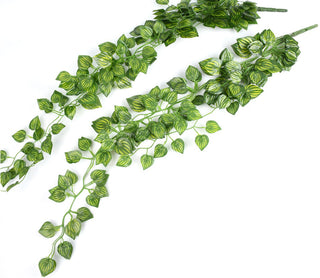 Artificial Plant Vines Wall Hanging Rattan Leaves Branches Outdoor Garden Home Decoration Plastic Fake Silk Leaf Green Plant Ivy ALODIA STORE