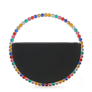 Luxury Colored Diamond Half Moon Women Purses and Handbags Evening Bag Serpentine Designer Party Clutch Bag Chic Wedding Bag ALODIA STORE