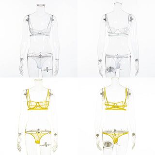 Ellolace Sexy Women's Underwear Lingerie See Through Bra Low Cup Lace Underwear Set Sexy Lingerie Set Bra And Panty Set alodia store