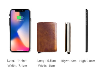 Leather Bank Card Wallet ALODIA STORE