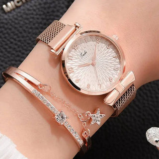 Luxury Women Bracelet Quartz Watches For Women Magnetic Watch Ladies Sports Dress Pink Dial Wrist Watch Clock Relogio Feminino ALODIA STORE