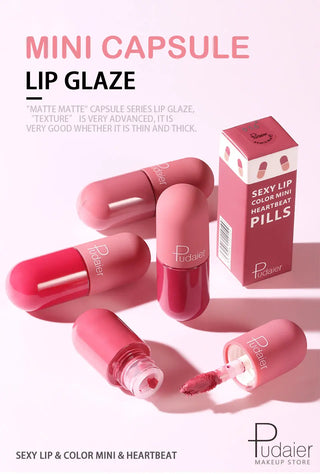 Pudaier Matte Liquid Lipstick Waterproof Professional Makeup Full Portable Lip Glaze for Make Up Tint Lip Gloss Mini Cosmetic ALODIA STORE