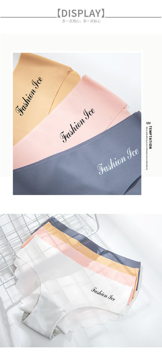 Panties For Women Seamless Panty Set Solid Invisible Underwear Sexy Low Waist Briefs Women's Underpants Lingerie Dropship 3 Pcs ALODIA STORE