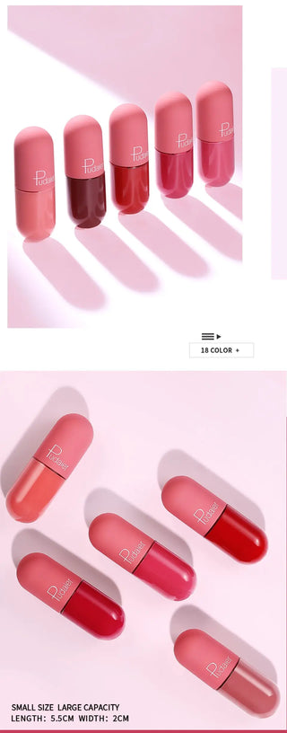Pudaier Matte Liquid Lipstick Waterproof Professional Makeup Full Portable Lip Glaze for Make Up Tint Lip Gloss Mini Cosmetic ALODIA STORE
