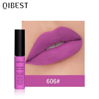 QIBEST Matte Lip Gloss Lip Makeup 34 Colors Velet Nude Waterproof Lipgloss Matte Lipstick Liquid Lipstick Long lasting Lip Tint ALODIA STORE