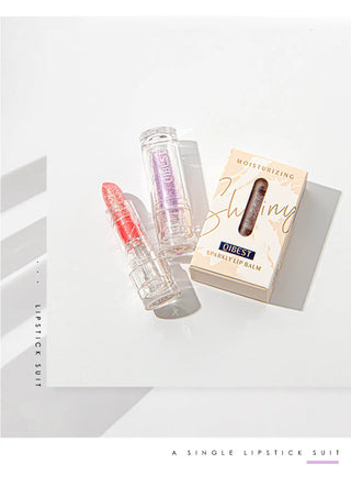 QIBEST Newest Lip Balm Wholesale Lip Care Lip Plumper Moisturizing Lip Balm Color Changing Lip Balm Glitter Lip Balm For Girl ALODIA STORE