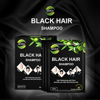 Sevich 10 pcs/lot Instant Black Hair Shampoo Make Grey and White Hair Darkening Shinny in 5 minutes ALODIA STORE