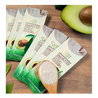 NEW Strawberry Peach Shea Butter Milk Exfoliating Peeling Gel Body Scrub Moisturizing Whitening Nourishing Scrub SkinCare Cream ALODIA STORE