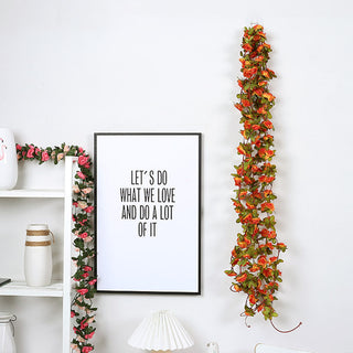 Rose Artificial Silk Flowers Garland for Christmas Wedding Home Room Autumn Backdrop Decor Garden Arch Arrange Fake Plant Vine ALODIA STORE