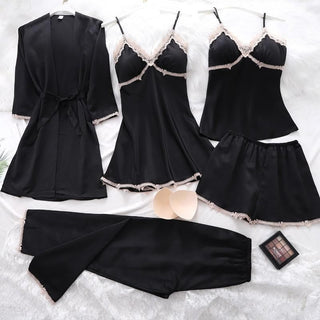 Sexy Lady Women Satin Short Kimono Robe Pajamas Bathrobe Print Floral Sleepwear Soft Wedding Bride Bridesmaid Homewear ALODIA STORE