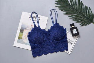 SVOKOR Women Wireless Lace Bra Push Up Tube Top Plus Size Sport Bralette Underwear Non-adjusted Straps Lingerie Full Cup ALODIA STORE
