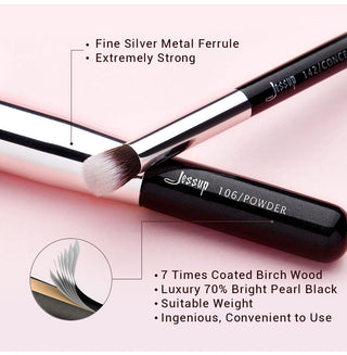 Jessup 25pcs Professional Makeup Brushes Set Natural ALODIA STORE