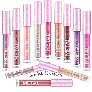Lips Makeup Glitter Liquid Lipstick Waterproof Shiny Shimmer Metallic Lip Gloss Tint Long Lasting Lipgloss Cosmetics ALODIA STORE