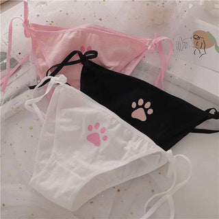 Sexy Bandage Lolita Panties Low Waist Lingerie Cute Claw Women's Briefs Low Waist Animation Underwear ALODIA STORE