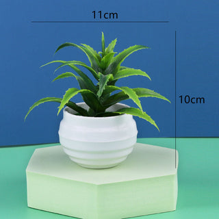 Mini Artificial Aloe Plants Bonsai Small Simulated Tree Pot Plants Fake Flowers Office Table Potted Ornaments Home Garden Decor ALODIA STORE