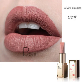 Pudaier Brand Matte Lipstick Professional Makeup for Women Long Lasting Velvet Tint Matt Sexy Lip Stick Nice Shades Batom Matte ALODIA STORE