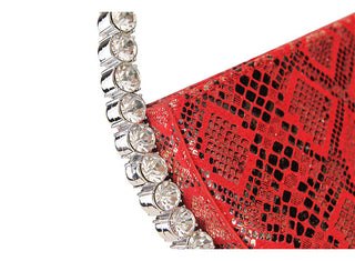 Luxury Colored Diamond Half Moon Women Purses and Handbags Evening Bag Serpentine Designer Party Clutch Bag Chic Wedding Bag ALODIA STORE