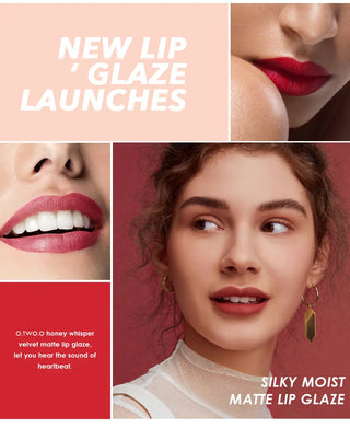 O.TWO.O Liquid Lipstick Matte Lip Gloss Cosmetic Lightweight Lip Glaze Long Lasting Lip Tint  Waterproof 12 Color Lips Makeup ALODIA STORE