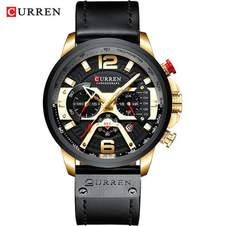 Top  CURREN Brand Casual Fashion Watches for Male Sport Military Leather Wrist Watch Men Watch Chronograph Relojes Hombre ALODIA STORE