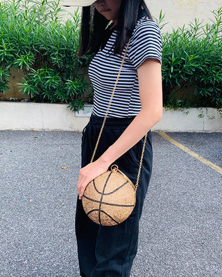 Luxury Basketball Diamond Party Evening Bag Purses and Handbag for Women Ball Shape Shoulder Bag Clutch Designer Crossbody Bag ALODIA STORE