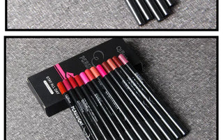 QIBEST 12Colors Lip Liner Lip Makeup Long-lasting Matte Lipliner Pencil Waterproof Moisturizing Lipstick Contour Cosmetics TSLM2 ALODIA STORE