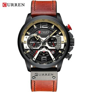 Top  CURREN Brand Casual Fashion Watches for Male Sport Military Leather Wrist Watch Men Watch Chronograph Relojes Hombre ALODIA STORE