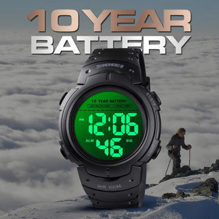 SKMEI Outdoor Sport Watch 100M Waterproof Digital Watch Men Fashion Led Light Stopwatch Wrist Watch Men's Clock Reloj Hombre ALODIA STORE
