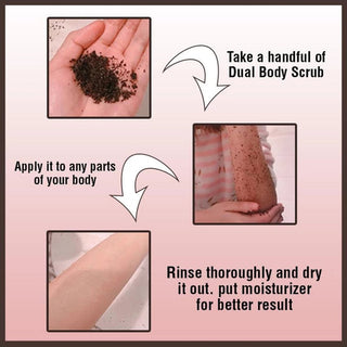 New Coffee Scrub Dual Body Scrub Cream Facial Dead Sea Salt For Exfoliating Whitening Moisturizing Treatment Acne ALODIA STORE