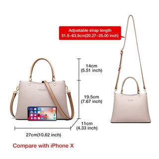 FOXER Elegant Bag Leather Lady Handbag Simple Tote bag ALODIA STORE
