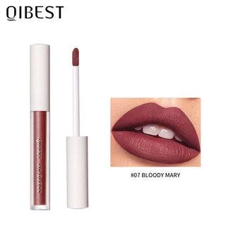 QIBEST Waterproof Liquid Lipstick Lips Makeup Lip Gloss Long Lasting 8 Colors Nude Cosmetic Makeup Matte Lipgloss Lip Tint Matte ALODIA STORE