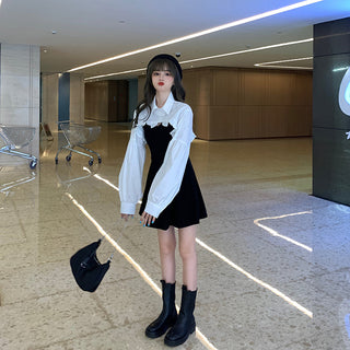 Elegant Party Dress Women Long Sleeve Sweet Empire High Street Mini Dress Gothic Y2k Dress ALODIA STORE