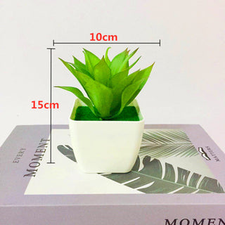 Mini Artificial Aloe Plants Bonsai Small Simulated Tree Pot Plants Fake Flowers Office Table Potted Ornaments Home Garden Decor ALODIA STORE