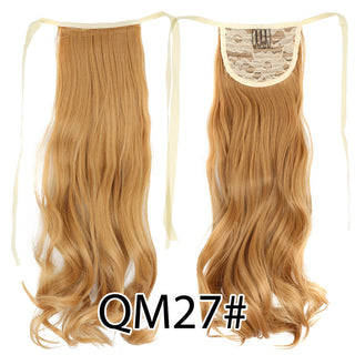 Synthetic Ponytails 20Inch Long Straight  Pony Tail Hair Extensions Drawstring Ponytail Clip In Fake Hair Tail Ombre ALODIA STORE