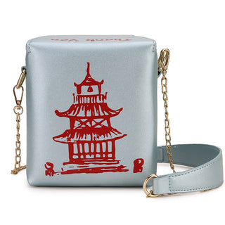 ENJOININ Chinese Takeout Box Purse Pu Leather Women ALODIA STORE