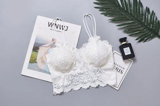 SVOKOR Women Wireless Lace Bra Push Up Tube Top Plus Size Sport Bralette Underwear Non-adjusted Straps Lingerie Full Cup ALODIA STORE