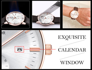 Famous Brand WWOOR Watch Men Luxury Casual Quartz Watches For Men Sports Business Leather Wrist Watch Men Relogio Masculino ALODIA STORE