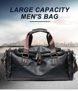 Men Quality Leather Travel Bags Carry on Luggage Bag Men Duffel Bags Handbag Casual Traveling Tote Large Weekend Bag Hot XA631ZC ALODIA STORE