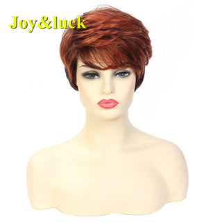 Short Ombre Blonde Wig Synthetic Bob Straight Hair With Bangs Women Natural Daily Wear Wig ALODIA STORE