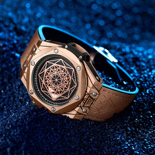 men watch Brand ONOLA Luxury fashion unique sport 2021 new leather quartz watch men relogio masculino ALODIA STORE