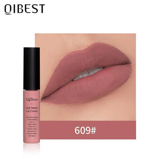 QIBEST Matte Lip Gloss Lip Makeup 34 Colors Velet Nude Waterproof Lipgloss Matte Lipstick Liquid Lipstick Long lasting Lip Tint ALODIA STORE