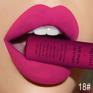 QIBEST Liquid Lipstick Waterproof Lip Gloss 34 Colors Matte Lipstick Long lasting Lipgloss Cosmetics Lips Makeup Nude Maquiagem - Alodia Store