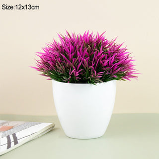 Artificial Plants Potted Green Bonsai Small Tree Grass Plants Pot Ornament Fake Flowers for Home Garden Decoration Wedding Party ALODIA STORE
