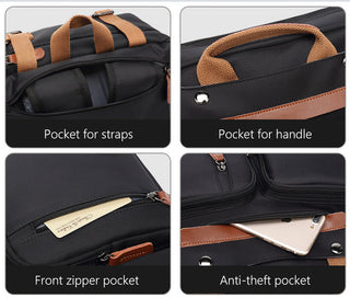 Men Canvas Work Bag Briefcase Travel Messenger Shoulder Bag Multifunction Tote Handbag Big Casual Business Laptop Pocket XA284ZC ALODIA STORE