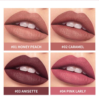 QIBEST Waterproof Liquid Lipstick Lips Makeup Lip Gloss Long Lasting 8 Colors Nude Cosmetic Makeup Matte Lipgloss Lip Tint Matte ALODIA STORE