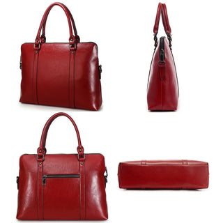 New Genuine Leather Briefcase For Woman Laptop Computer Bag Women's Handbags Office Ladies Shoulder Messenger Bags Bolso Hombre ALODIA STORE