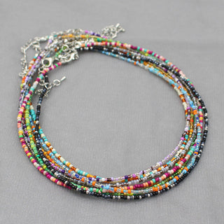Simple Seed Beads Strand Choker Necklace Women String  Collar Charm Colorful Handmade Bohemia Collier Femme Jewelry Gift ALODIA STORE