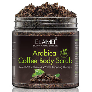 New Coffee Scrub Dual Body Scrub Cream Facial Dead Sea Salt For Exfoliating Whitening Moisturizing Treatment Acne ALODIA STORE