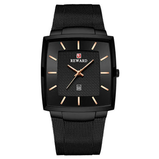 REWARD Top Brand Men's Watch Business Relogio Masculino Square Quartz Man Watch Men Wristwatch Full Steel Waterproof Male Watch ALODIA STORE
