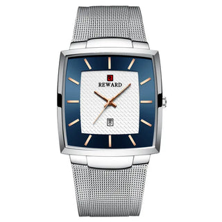REWARD Top Brand Men's Watch Business Relogio Masculino Square Quartz Man Watch Men Wristwatch Full Steel Waterproof Male Watch ALODIA STORE