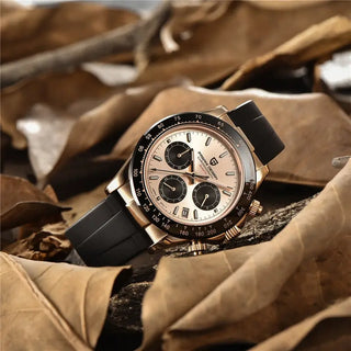 PAGANI DESIGN Top Brand New Men Quartz Wristwatch Luxury Sapphire Glass Sports Watch Rubber Strap Chronograph Watch Men Relogio ALODIA STORE